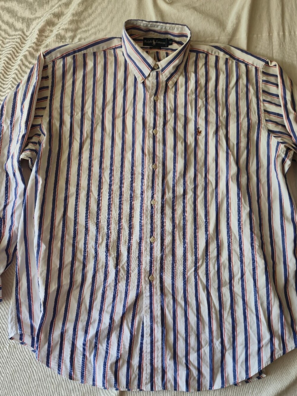 Ralph Lauren Blaire XL Striped Button-Down Shirt